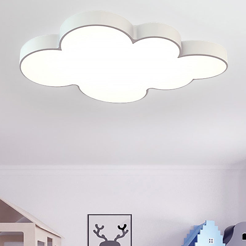 Acrylic Cloud Ceiling Flush Mount Modern Flush Mount Ceiling Light for Classroom Kid Bedroom White Clearhalo 'Ceiling Lights' 'Close To Ceiling Lights' 'Close to ceiling' 'Flush mount' Lighting' 251378