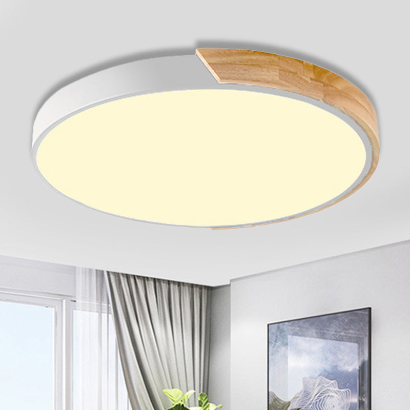 Macaron Loft Circle Flush Ceiling Light Acrylic LED Ceiling Lamp for Kindergarten White Clearhalo 'Ceiling Lights' 'Close To Ceiling Lights' 'Close to ceiling' 'Flush mount' Lighting' 251404