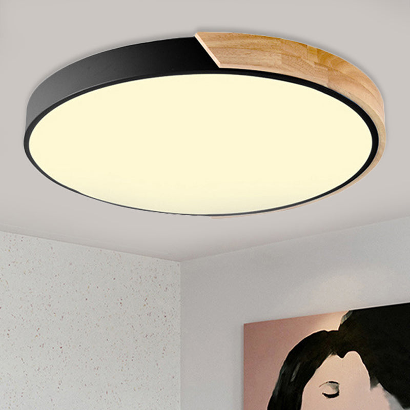 Macaron Loft Circle Flush Ceiling Light Acrylic LED Ceiling Lamp for Kindergarten Clearhalo 'Ceiling Lights' 'Close To Ceiling Lights' 'Close to ceiling' 'Flush mount' Lighting' 251407
