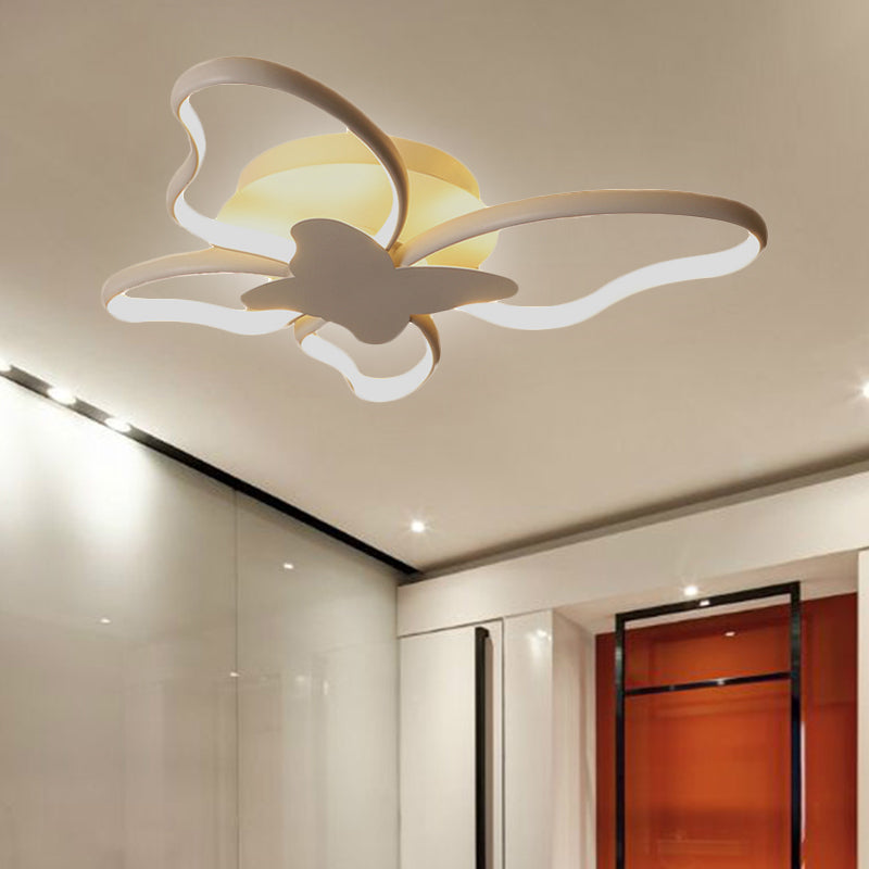 Bedroom Butterfly Shape LED Ceiling Light Acrylic Modern Flush Mount Ceiling Light Clearhalo 'Ceiling Lights' 'Close To Ceiling Lights' 'Close to ceiling' 'Semi-flushmount' Lighting' 251436