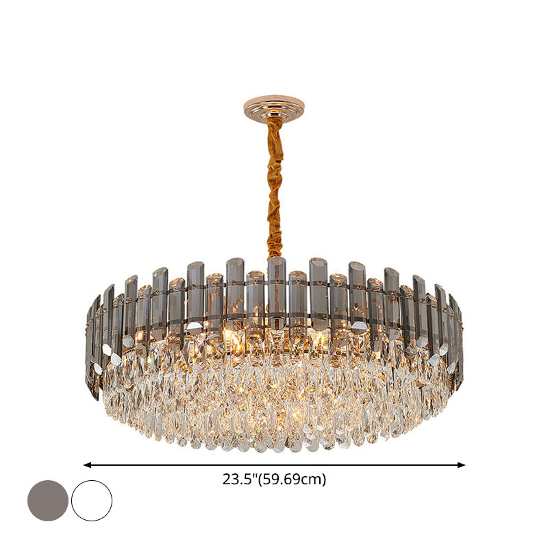 Rose Gold Tier Chandelier Pendant Contemporary Crystal Suspended Lighting Fixture Clearhalo 'Ceiling Lights' 'Chandeliers' 'Modern Chandeliers' 'Modern' Lighting' 2546862