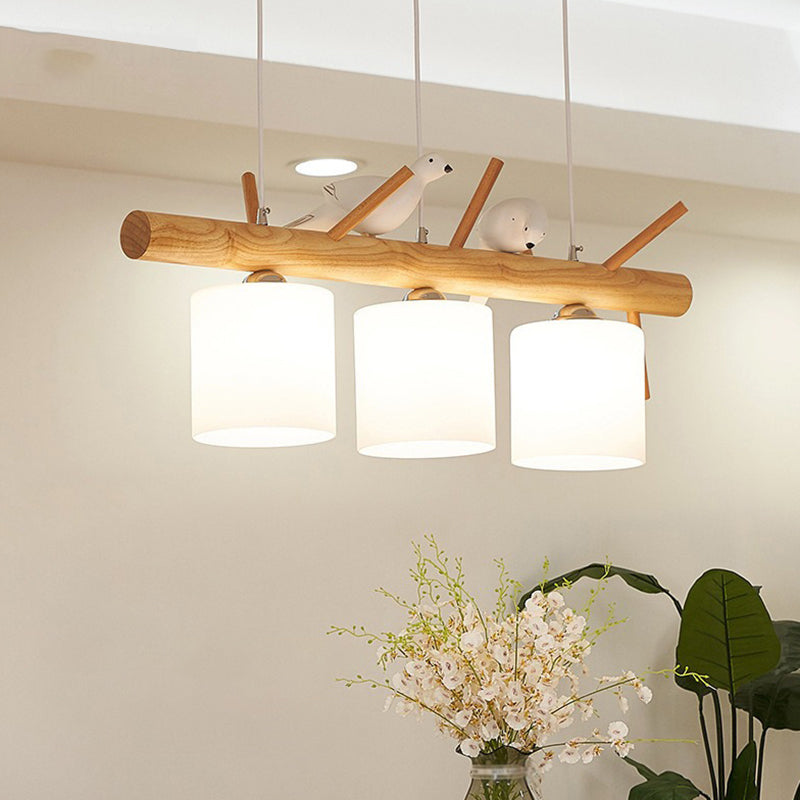 Island Pendant Light Modern Milk Frosted Glass Lampshade Island Pendant for Dining Room Clearhalo 'Ceiling Lights' 'Island Lights' Lighting' 2549178