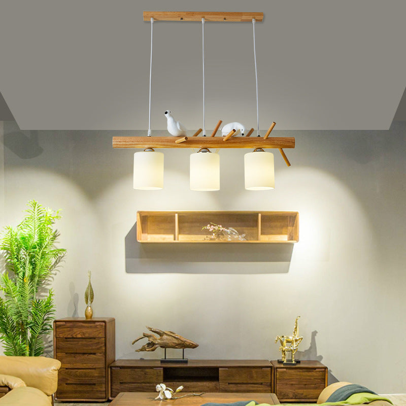 Island Pendant Light Modern Milk Frosted Glass Lampshade Island Pendant for Dining Room Clearhalo 'Ceiling Lights' 'Island Lights' Lighting' 2549184