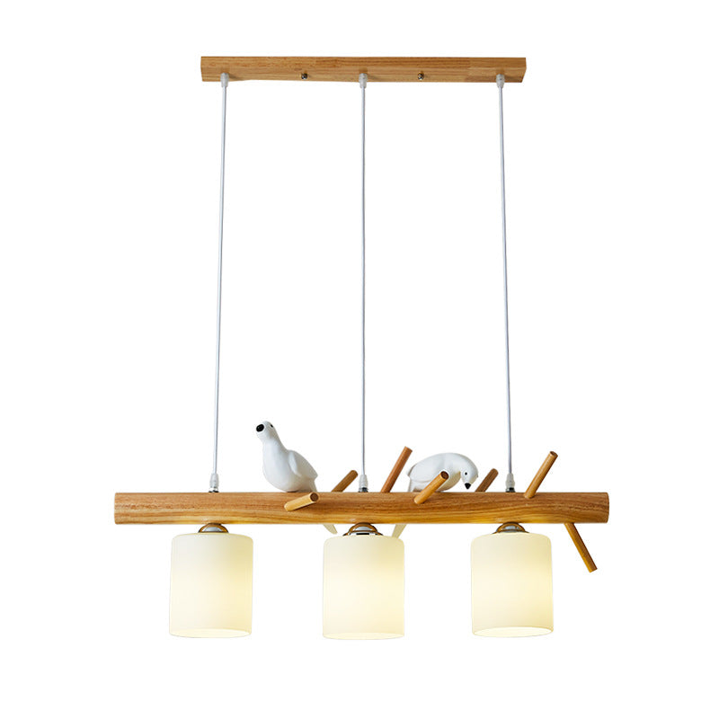 Island Pendant Light Modern Milk Frosted Glass Lampshade Island Pendant for Dining Room Clearhalo 'Ceiling Lights' 'Island Lights' Lighting' 2549185
