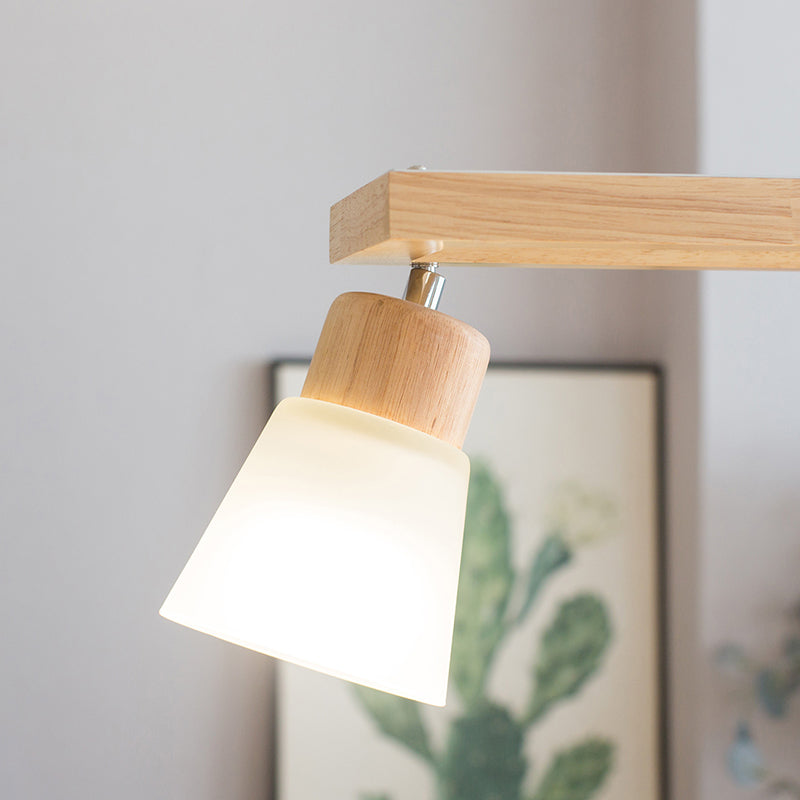 Rectangle Island Pendant Modern Wood Pendant Lighting in Natural Wood Clearhalo 'Ceiling Lights' 'Island Lights' Lighting' 2549194