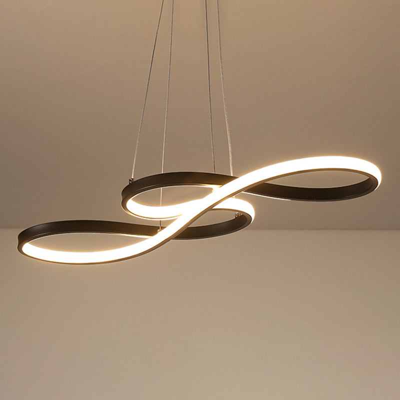 Contemporary Musical Note Chandelier Light Metal Suspension Light for Restaurant Clearhalo 'Ceiling Lights' 'Chandeliers' 'Modern Chandeliers' 'Modern' Lighting' 2552613