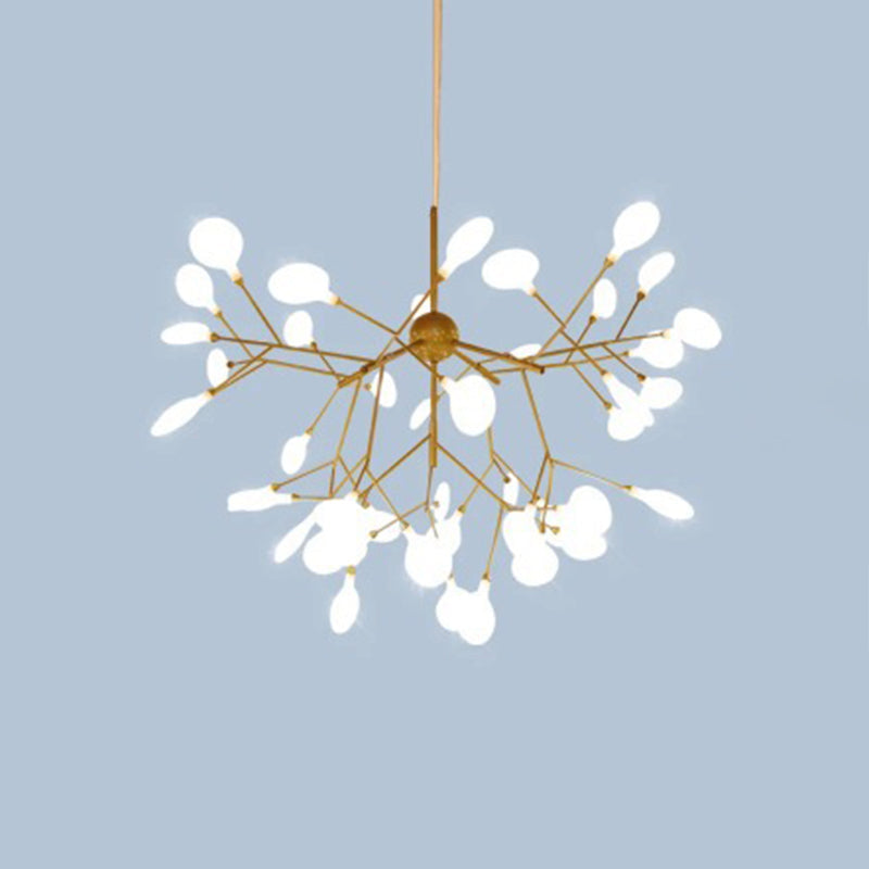 Metal Branches Ceiling Pendant Light Contemporary Style LED Suspended Lighting Fixture 45 Gold Clearhalo 'Ceiling Lights' 'Chandeliers' 'Modern Chandeliers' 'Modern' Lighting' 2552856