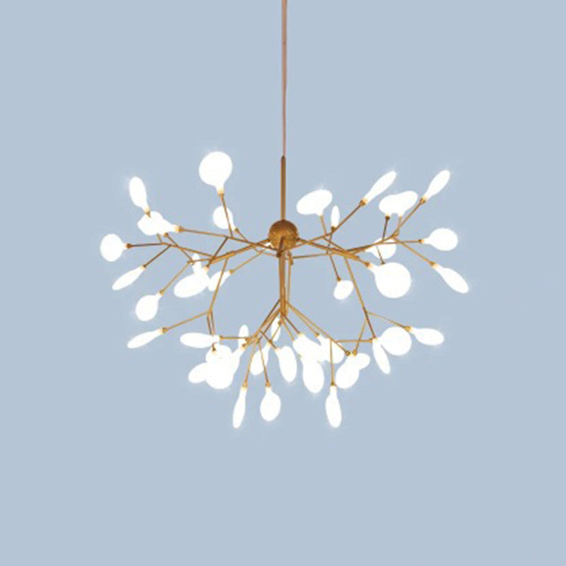 Metal Branches Ceiling Pendant Light Contemporary Style LED Suspended Lighting Fixture 36 Gold Clearhalo 'Ceiling Lights' 'Chandeliers' 'Modern Chandeliers' 'Modern' Lighting' 2552858