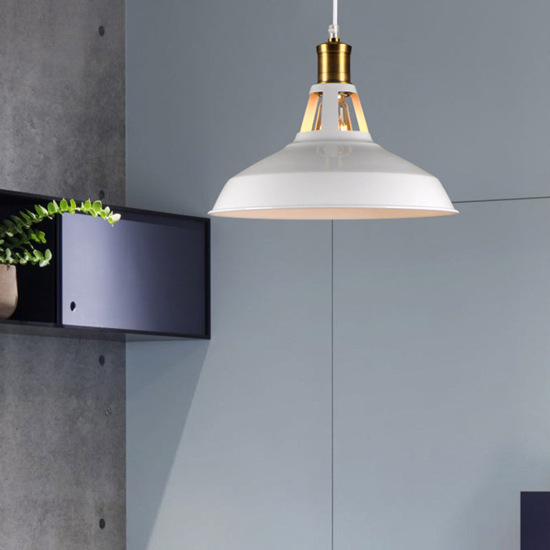 Shaded Restaurant Pendant Lighting Fixture Industrial Style Metal Hanging Light Kit Clearhalo 'Art Deco Pendants' 'Black' 'Cast Iron' 'Ceiling Lights' 'Ceramic' 'Crystal' 'Industrial Pendants' 'Industrial' 'Metal' 'Middle Century Pendants' 'Pendant Lights' 'Pendants' 'Rustic Pendants' 'Tiffany' Lighting' 2552954
