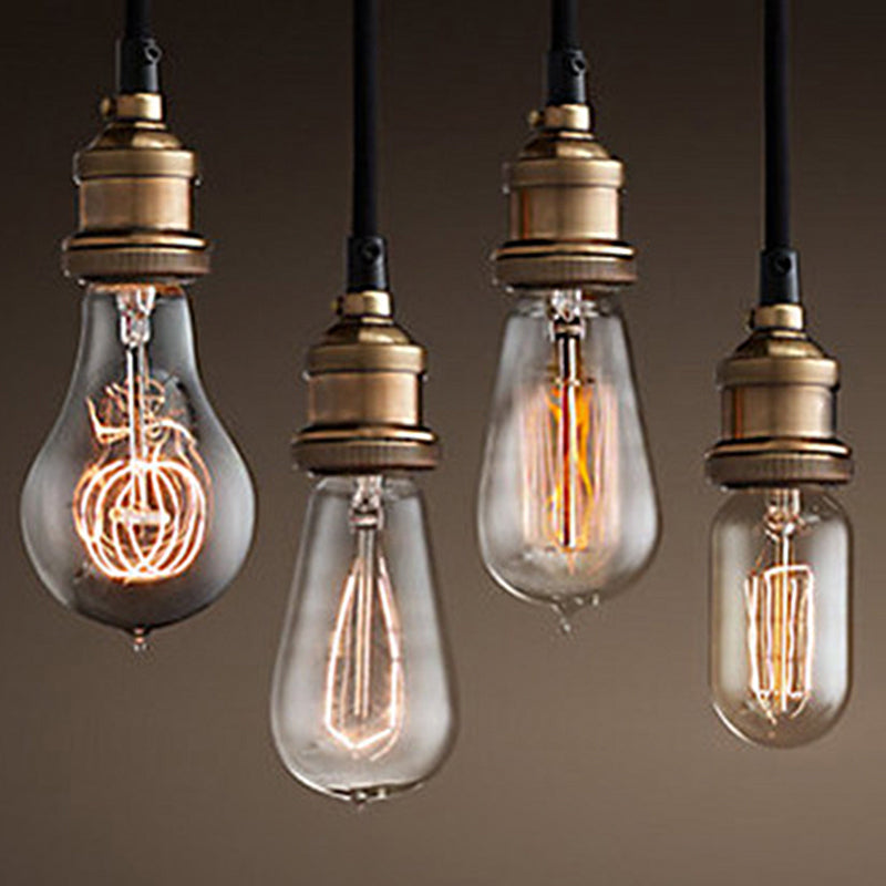 Open Bulb Metal Ceiling Lighting Fixture Farmhouse Style Hallway Hanging Lamp in Black Clearhalo 'Art Deco Pendants' 'Cast Iron' 'Ceiling Lights' 'Ceramic' 'Crystal' 'Industrial Pendants' 'Industrial' 'Metal' 'Middle Century Pendants' 'Pendant Lights' 'Pendants' 'Tiffany' Lighting' 2552967
