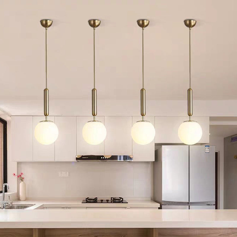 1 Light Pendant Lighting Fixtures Contemporary Spherical Glass Hanging Lights for Lounge Clearhalo 'Ceiling Lights' 'Glass shade' 'Glass' 'Modern Pendants' 'Modern' 'Pendant Lights' 'Pendants' Lighting' 2553020