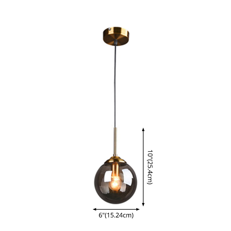 Sphere Pendant Lighting Fixture Modern Minimalist Glass Indoor Pendant Ceiling Lights Clearhalo 'Ceiling Lights' 'Glass shade' 'Glass' 'Modern Pendants' 'Modern' 'Pendant Lights' 'Pendants' Lighting' 2553049