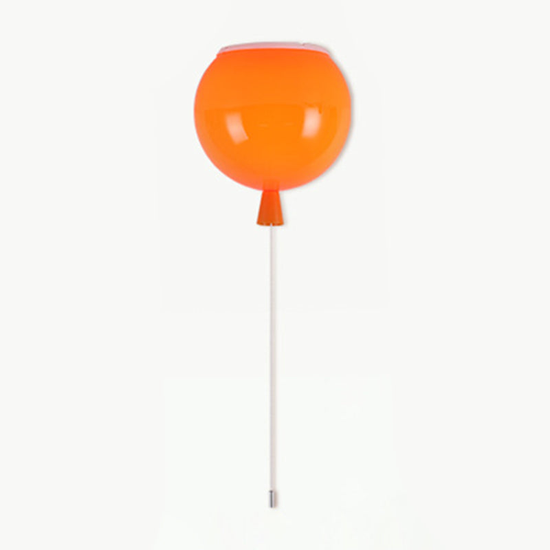 Modern Balloon Flush Mount Lighting Plastic LED Kindergarten Flush Ceiling Light Orange Clearhalo 'Ceiling Lights' 'Close To Ceiling Lights' 'Close to ceiling' 'Flush mount' Lighting' 2553168
