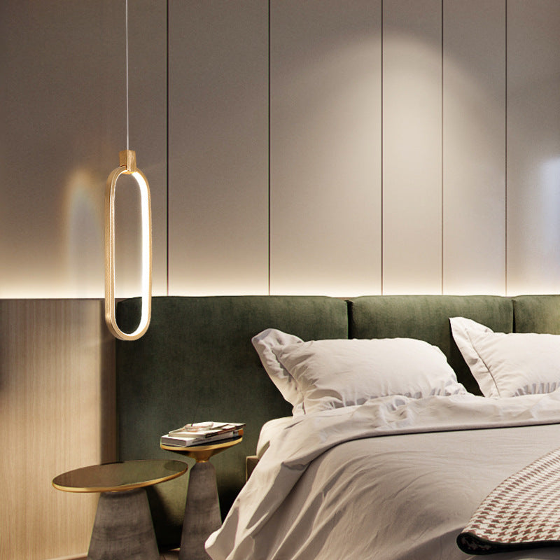 Gold LED Bedroom Hanging Pendant Light Metal Single Head Small Ceiling Pendant Light Clearhalo 'Ceiling Lights' 'Modern Pendants' 'Modern' 'Pendant Lights' 'Pendants' Lighting' 2554718