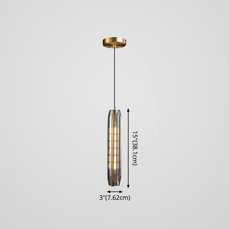 Brass Finish Mini Crystal Pendant Light Modern Style Ceiling Pendant Light for Living Room Bar Coffee Shop Clearhalo 'Ceiling Lights' 'Modern Pendants' 'Modern' 'Pendant Lights' 'Pendants' Lighting' 2554791