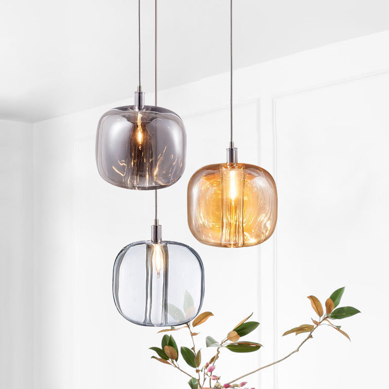 Postmodern Blown Glass Shade Ceiling Hanging Pendant Commercial Store LED Pendant Light Clearhalo 'Ceiling Lights' 'Modern Pendants' 'Modern' 'Pendant Lights' 'Pendants' Lighting' 2554820