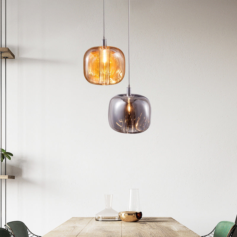 Postmodern Blown Glass Shade Ceiling Hanging Pendant Commercial Store LED Pendant Light Clearhalo 'Ceiling Lights' 'Modern Pendants' 'Modern' 'Pendant Lights' 'Pendants' Lighting' 2554822