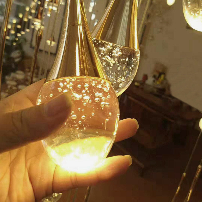 Modern Brass Crystal Hanging Light Long LED Cone Cascade Pendant Lights for Stairwell Clearhalo 'Ceiling Lights' 'Modern Pendants' 'Modern' 'Pendant Lights' 'Pendants' Lighting' 2554967