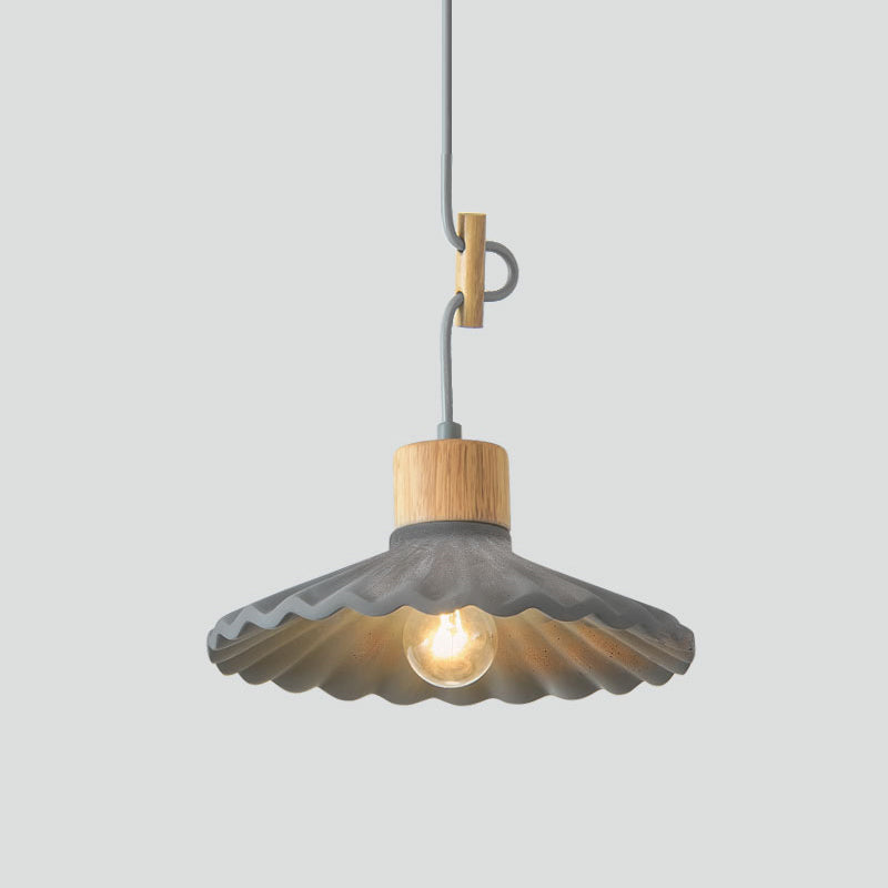 Modern Mini Colorful Pendant Light Lovely Cement Saucer Shade Single Pendant Light for Bedroom Light Gray Clearhalo 'Ceiling Lights' 'Modern Pendants' 'Modern' 'Pendant Lights' 'Pendants' Lighting' 2554996