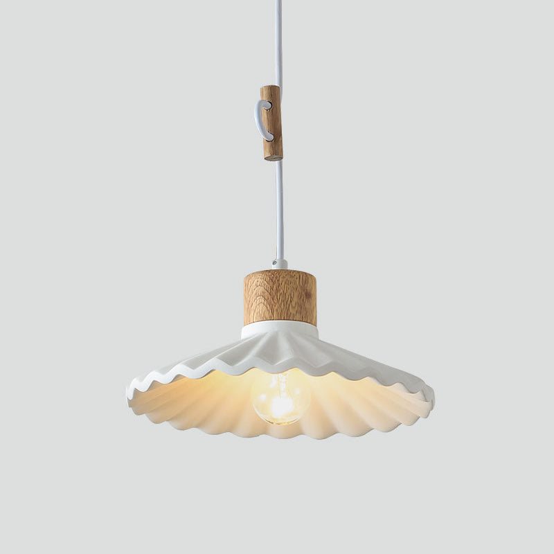 Modern Mini Colorful Pendant Light Lovely Cement Saucer Shade Single Pendant Light for Bedroom White Clearhalo 'Ceiling Lights' 'Modern Pendants' 'Modern' 'Pendant Lights' 'Pendants' Lighting' 2554999