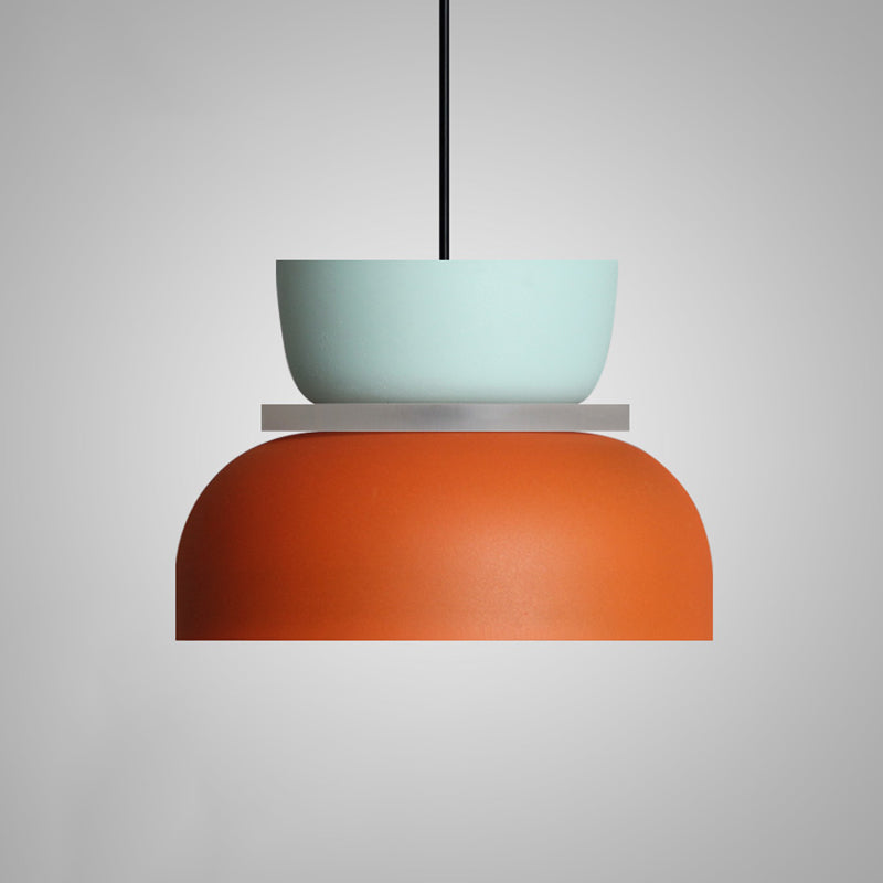 Modern Contemporary Pendant Lighting Colorful Macaron LED Hanging Light Fixture Orange Clearhalo 'Ceiling Lights' 'Modern Pendants' 'Modern' 'Pendant Lights' 'Pendants' Lighting' 2555056
