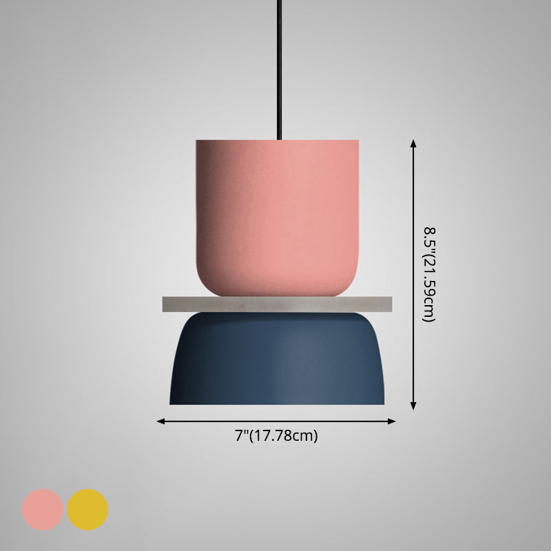 Modern Contemporary Pendant Lighting Colorful Macaron LED Hanging Light Fixture Clearhalo 'Ceiling Lights' 'Modern Pendants' 'Modern' 'Pendant Lights' 'Pendants' Lighting' 2555065