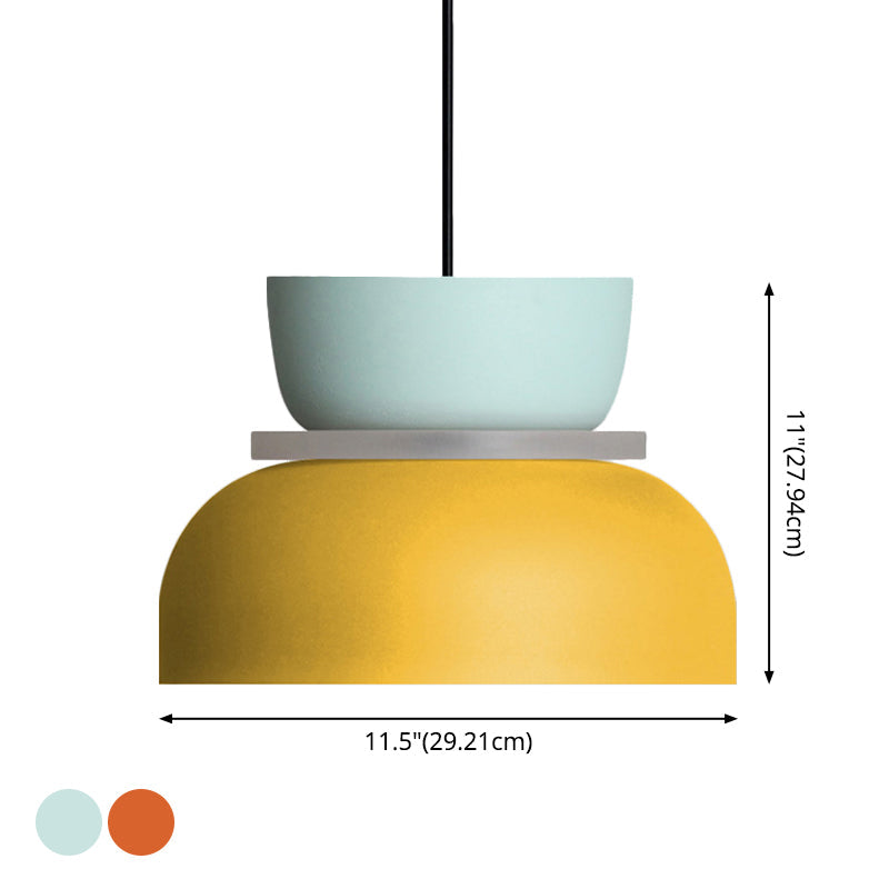 Modern Contemporary Pendant Lighting Colorful Macaron LED Hanging Light Fixture Clearhalo 'Ceiling Lights' 'Modern Pendants' 'Modern' 'Pendant Lights' 'Pendants' Lighting' 2555066