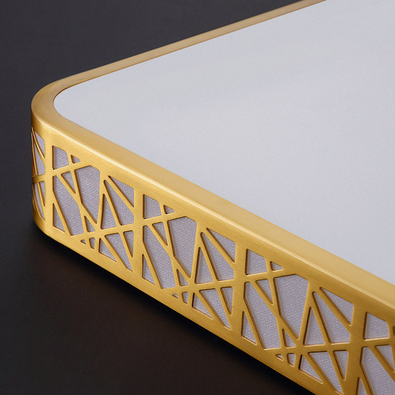 Brass Geometric Shaped Ceiling Light Minimalist Acrylic LED Flushmount with Nest Design Clearhalo 'Ceiling Lights' 'Close To Ceiling Lights' 'Close to ceiling' 'Flush mount' Lighting' 2556380
