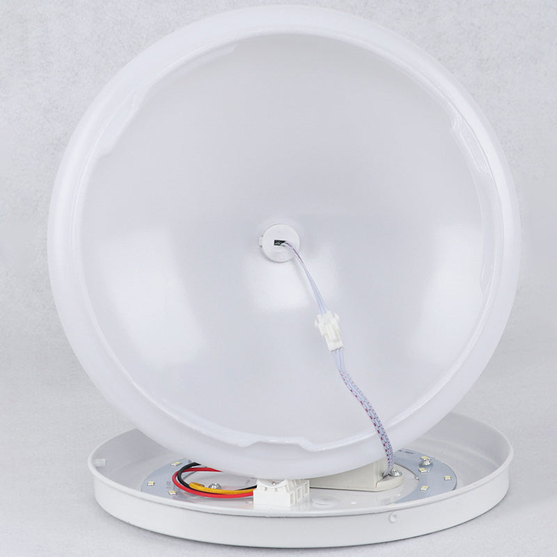 Cap Shaped Motion-Sensing Flush Light Fixture Simple Acrylic White LED Ceiling Light for Hallway Clearhalo 'Ceiling Lights' 'Close To Ceiling Lights' 'Close to ceiling' 'Flush mount' Lighting' 2556388