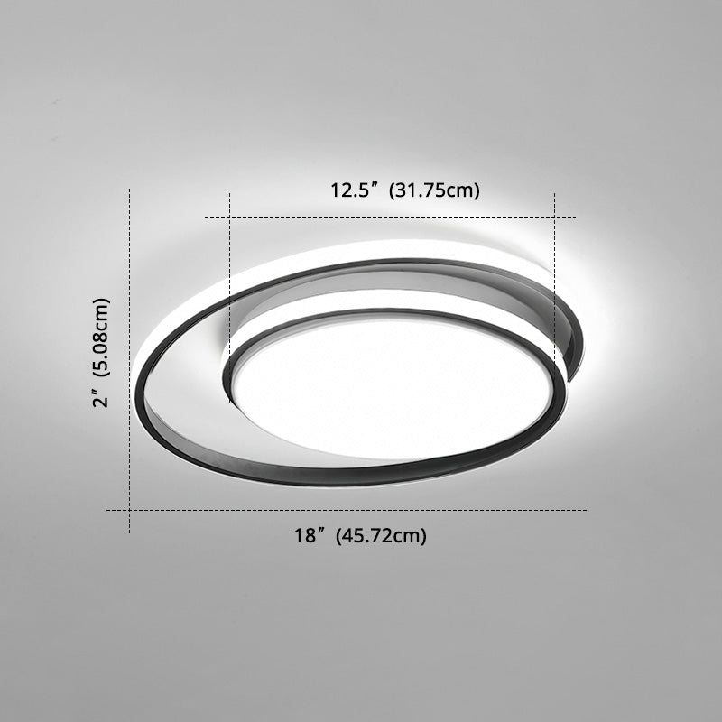 Intersecting Circles Shape LED Flush Mount Ceiling Lamp Fixture Modern Simplicity Acrylic Living Room Bedroom Lighting Fixture Clearhalo 'Ceiling Lights' 'Close To Ceiling Lights' 'Close to ceiling' 'Flush mount' Lighting' 2562366