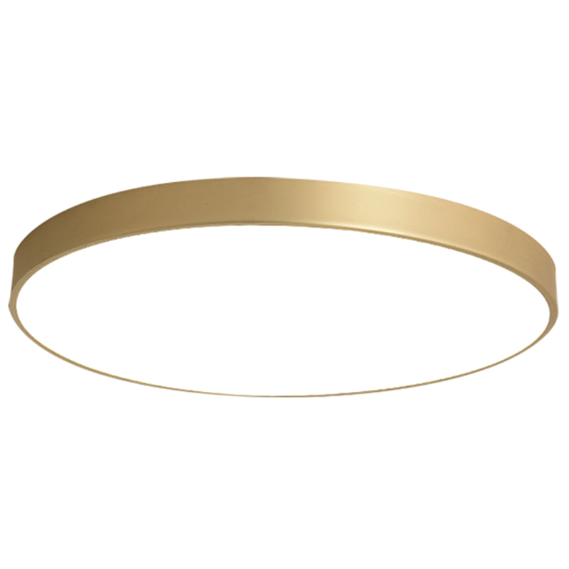 Simplicity Round Shape LED Ceiling Lamp Modern Bedroom Corridor Lighting Fixture Light with Gold Baking Paint Bezel Gold 16" White Clearhalo 'Ceiling Lights' 'Close To Ceiling Lights' 'Close to ceiling' 'Flush mount' Lighting' 2562384