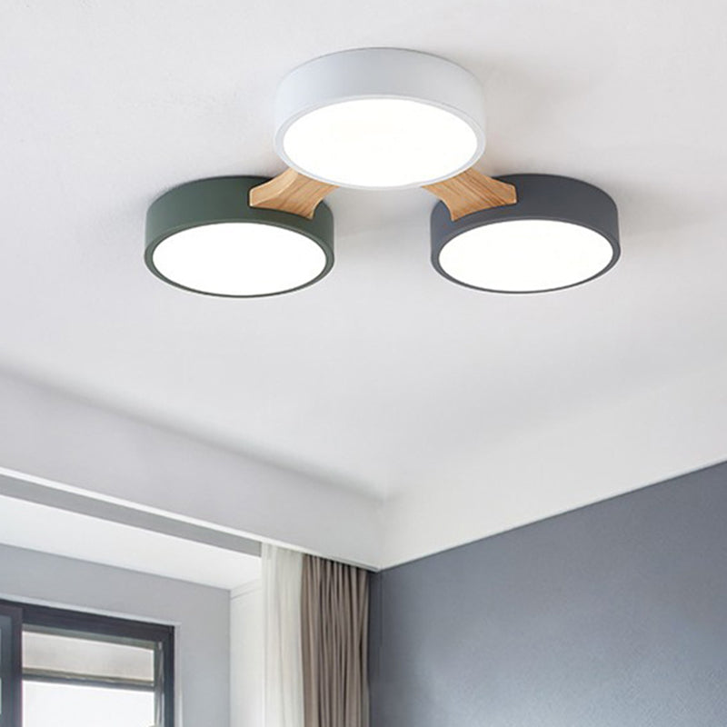 Modernism Simplicity LED Ceiling Fixture Light Wooden Flush Mount Light for Bedroom Dining Room Clearhalo 'Ceiling Lights' 'Close To Ceiling Lights' 'Close to ceiling' 'Flush mount' Lighting' 2562765
