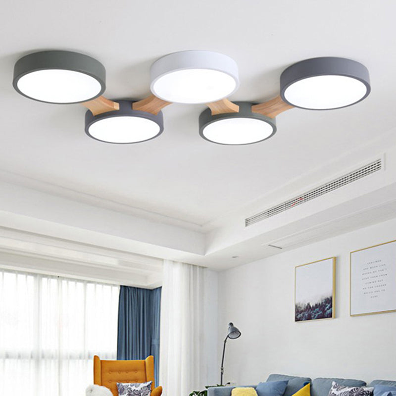 Modernism Simplicity LED Ceiling Fixture Light Wooden Flush Mount Light for Bedroom Dining Room Clearhalo 'Ceiling Lights' 'Close To Ceiling Lights' 'Close to ceiling' 'Flush mount' Lighting' 2562766