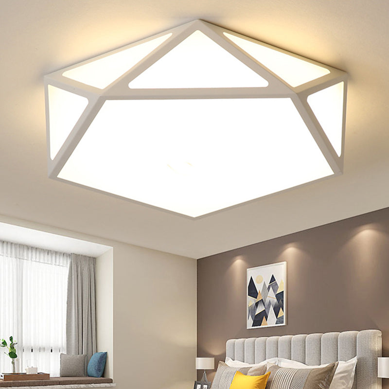 Macaroon Style Modern Lighting Fixture Geometric Acrylic Ceiling Lights LED Flush Mount Light for Hallway Bedroom Clearhalo 'Ceiling Lights' 'Close To Ceiling Lights' 'Close to ceiling' 'Flush mount' Lighting' 2562780