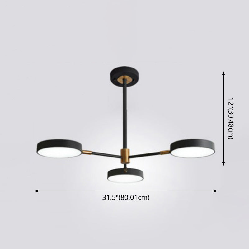 Round Ceiling Chandelier Ultra-Contemporary Metal Hanging Ceiling Lights for Living Room Clearhalo 'Ceiling Lights' 'Chandeliers' 'Modern Chandeliers' 'Modern' Lighting' 2562869