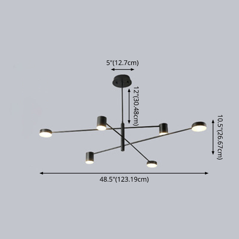 Sputnik Chandelier Light Fixture Contemporary Metal Pendant Light Fixture for Living Room Clearhalo 'Ceiling Lights' 'Chandeliers' 'Modern Chandeliers' 'Modern' Lighting' 2562957