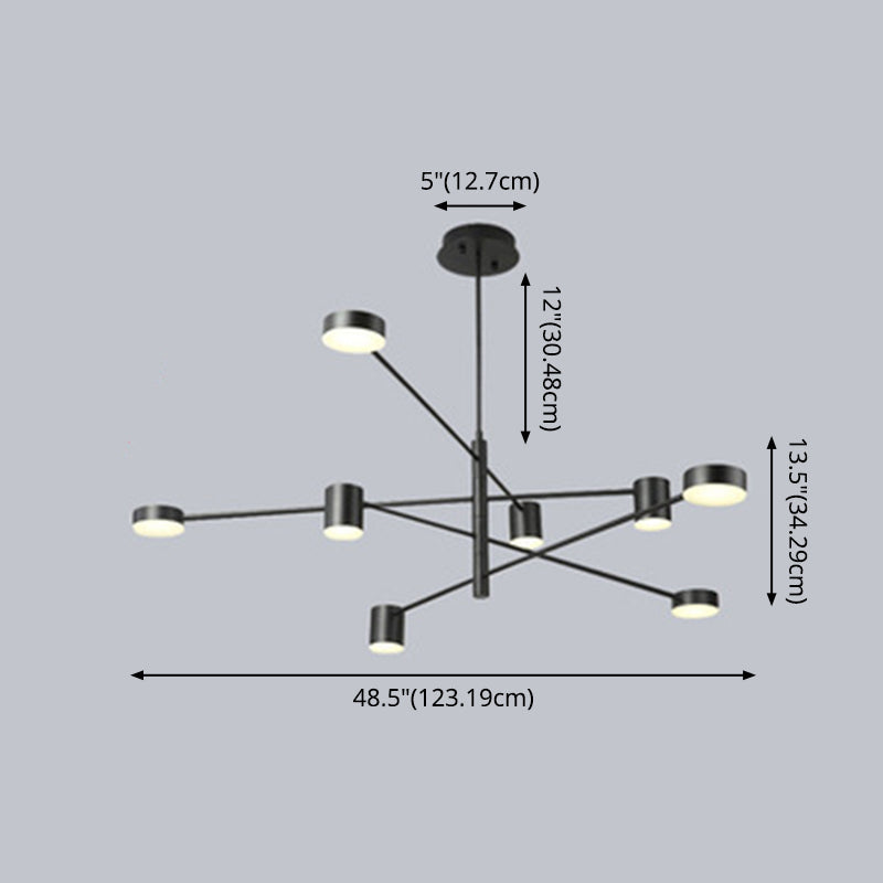 Sputnik Chandelier Light Fixture Contemporary Metal Pendant Light Fixture for Living Room Clearhalo 'Ceiling Lights' 'Chandeliers' 'Modern Chandeliers' 'Modern' Lighting' 2562958