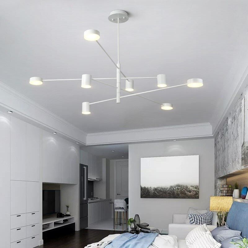 Starburst Ceiling Chandelier Contemporary Metal Hanging Ceiling Light for Living Room Clearhalo 'Ceiling Lights' 'Chandeliers' 'Modern Chandeliers' 'Modern' Lighting' 2562980