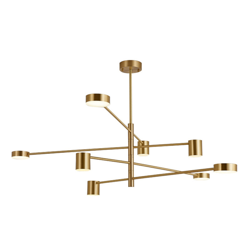 Starburst Ceiling Chandelier Contemporary Metal Hanging Ceiling Light for Living Room Clearhalo 'Ceiling Lights' 'Chandeliers' 'Modern Chandeliers' 'Modern' Lighting' 2562987