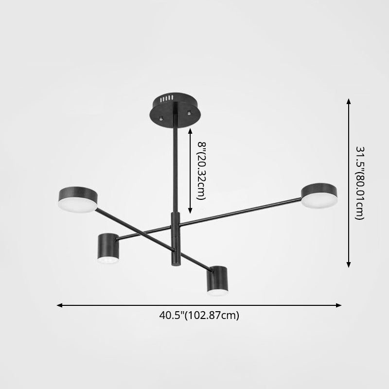 Starburst Ceiling Chandelier Contemporary Metal Hanging Ceiling Light for Living Room Clearhalo 'Ceiling Lights' 'Chandeliers' 'Modern Chandeliers' 'Modern' Lighting' 2562988