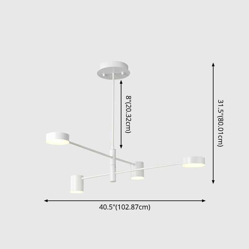 Starburst Ceiling Chandelier Contemporary Metal Hanging Ceiling Light for Living Room Clearhalo 'Ceiling Lights' 'Chandeliers' 'Modern Chandeliers' 'Modern' Lighting' 2562990