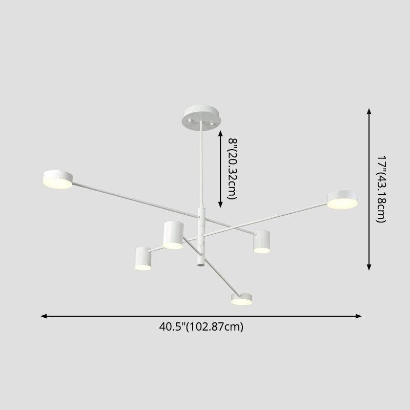 Starburst Ceiling Chandelier Contemporary Metal Hanging Ceiling Light for Living Room Clearhalo 'Ceiling Lights' 'Chandeliers' 'Modern Chandeliers' 'Modern' Lighting' 2562992