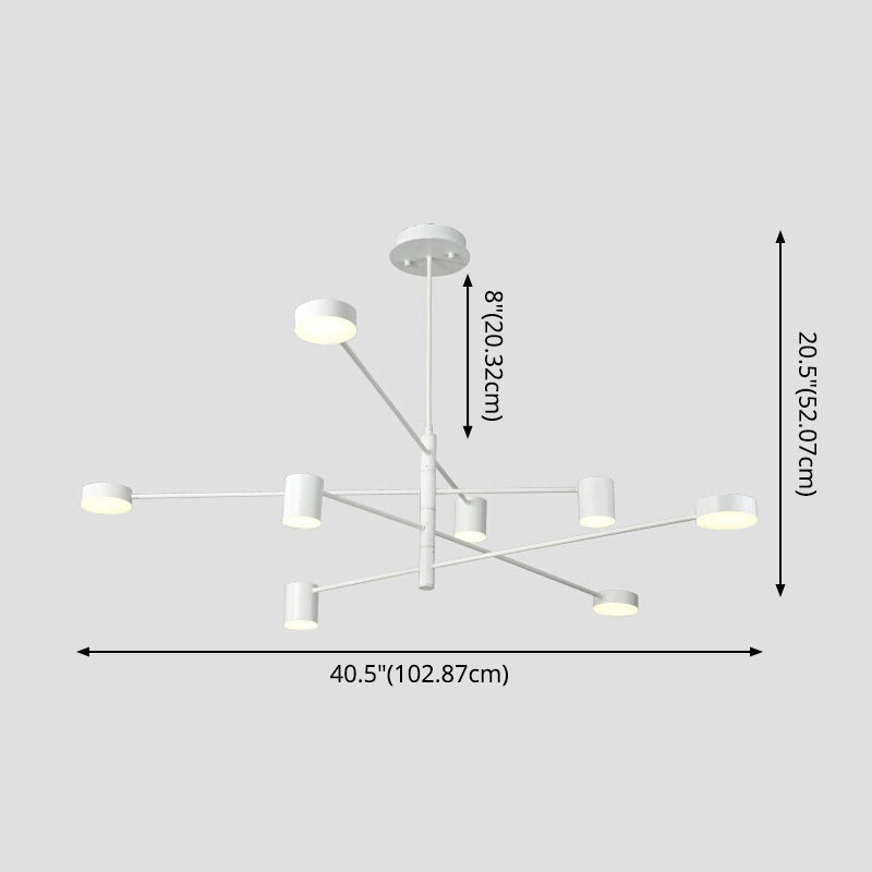 Starburst Ceiling Chandelier Contemporary Metal Hanging Ceiling Light for Living Room Clearhalo 'Ceiling Lights' 'Chandeliers' 'Modern Chandeliers' 'Modern' Lighting' 2563000