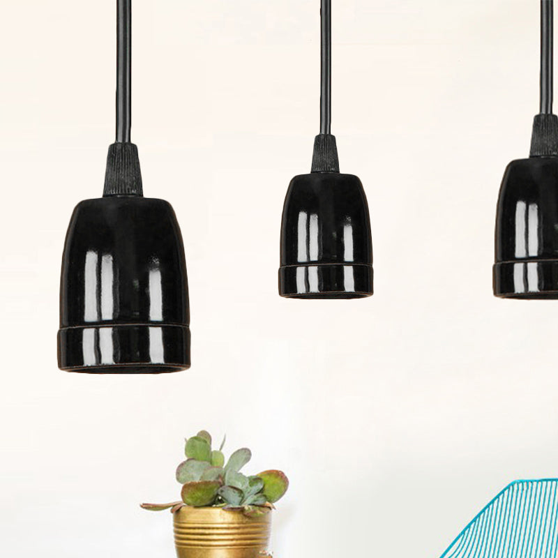 1 Head Mini Hanging Pendant Light with Adjustable Cord Retro Style Black/Red Ceramic Ceiling Hanging Light Clearhalo 'Art Deco Pendants' 'Black' 'Cast Iron' 'Ceiling Lights' 'Ceramic' 'Crystal' 'Industrial Pendants' 'Industrial' 'Metal' 'Middle Century Pendants' 'Pendant Lights' 'Pendants' 'Rustic Pendants' 'Tiffany' Lighting' 256338