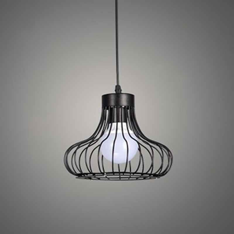1 Light Oval Pendant Lighting Retro Industrial Style Metal Pendant Ceiling Lights for Restaurant Black 9" Clearhalo 'Art Deco Pendants' 'Black' 'Cast Iron' 'Ceiling Lights' 'Ceramic' 'Crystal' 'Industrial Pendants' 'Industrial' 'Metal' 'Middle Century Pendants' 'Pendant Lights' 'Pendants' 'Rustic Pendants' 'Tiffany' Lighting' 2578839