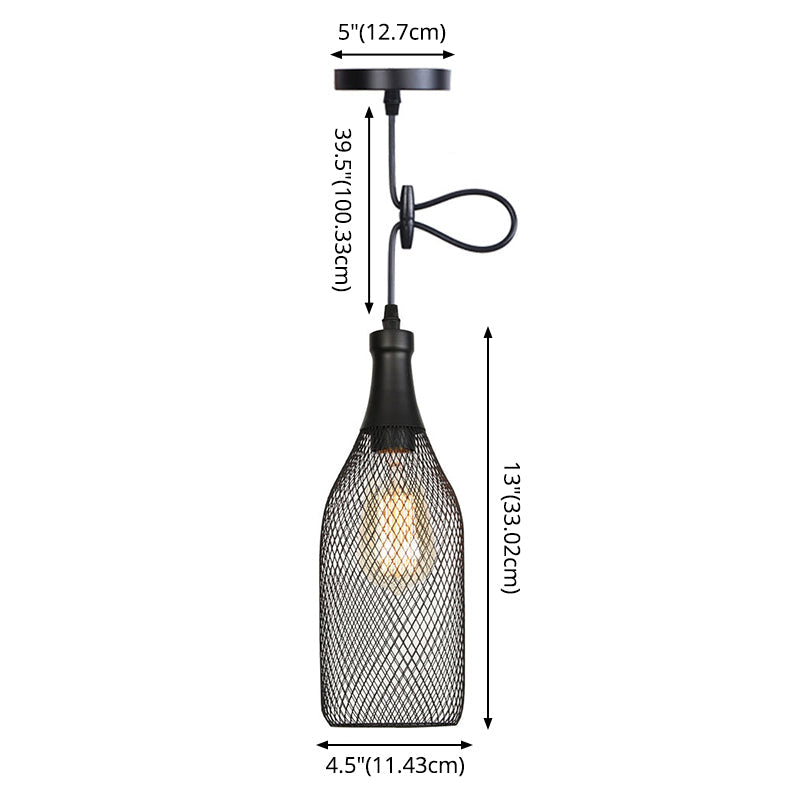 1 Light Wire Mesh Light Pendant Nordic Industrial Style Metal Hanging Lights for Bar Clearhalo 'Art Deco Pendants' 'Black' 'Cast Iron' 'Ceiling Lights' 'Ceramic' 'Crystal' 'Industrial Pendants' 'Industrial' 'Metal' 'Middle Century Pendants' 'Pendant Lights' 'Pendants' 'Rustic Pendants' 'Tiffany' Lighting' 2578863