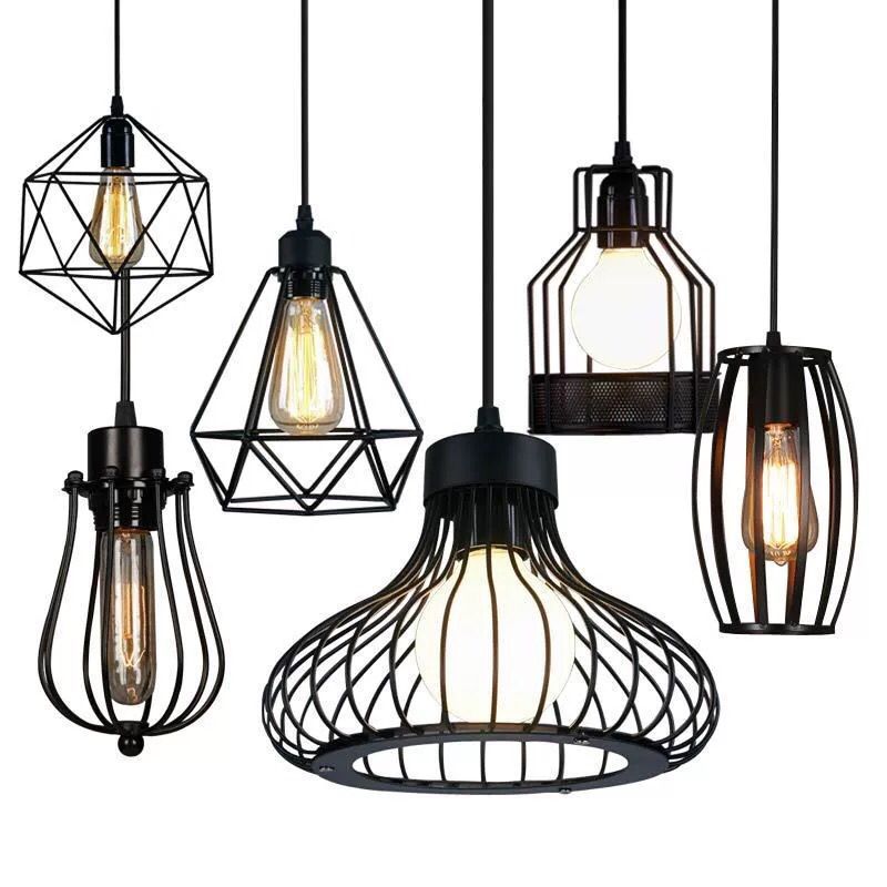 1 Light Caged Hanging Light Fixtures Retro Industrial Style Metallic Hanging Pendant Lights for Bar Clearhalo 'Art Deco Pendants' 'Black' 'Cast Iron' 'Ceiling Lights' 'Ceramic' 'Crystal' 'Industrial Pendants' 'Industrial' 'Metal' 'Middle Century Pendants' 'Pendant Lights' 'Pendants' 'Rustic Pendants' 'Tiffany' Lighting' 2578884