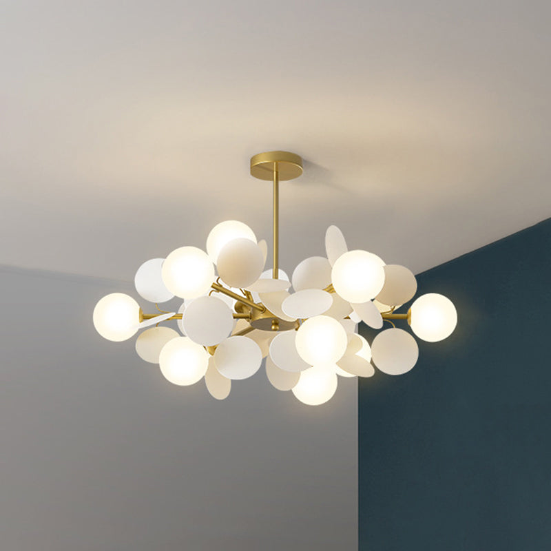 Balloon Hanging Light Fixtures Cartoon Metallic Drop Pendant with Glass Shade for Bedroom 12 White Clearhalo 'Ceiling Lights' 'Pendant Lights' 'Pendants' Lighting' 2579096