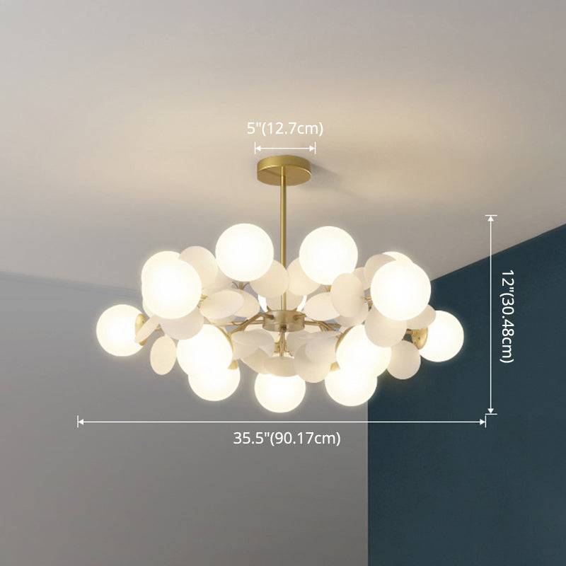 Balloon Hanging Light Fixtures Cartoon Metallic Drop Pendant with Glass Shade for Bedroom Clearhalo 'Ceiling Lights' 'Pendant Lights' 'Pendants' Lighting' 2579102