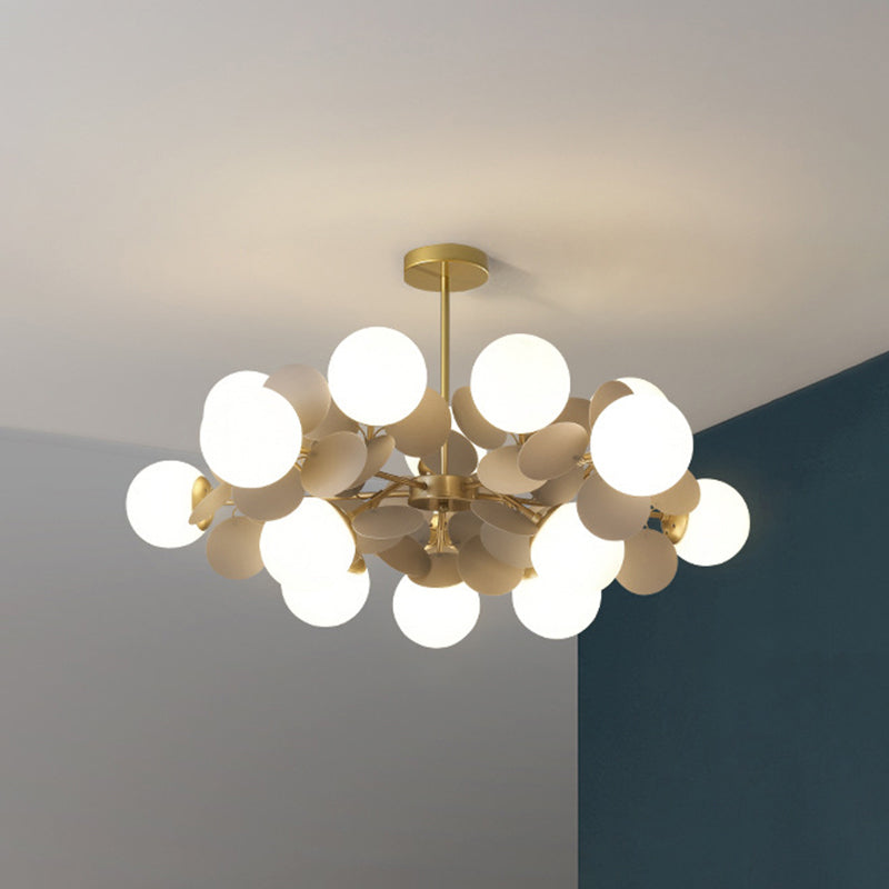 Balloon Hanging Light Fixtures Cartoon Metallic Drop Pendant with Glass Shade for Bedroom 15 Grey Clearhalo 'Ceiling Lights' 'Pendant Lights' 'Pendants' Lighting' 2579103